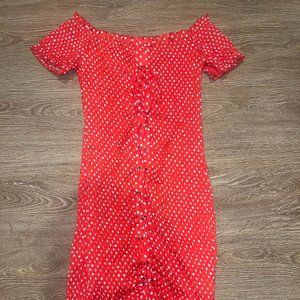 Red & White Polka Dot Dress